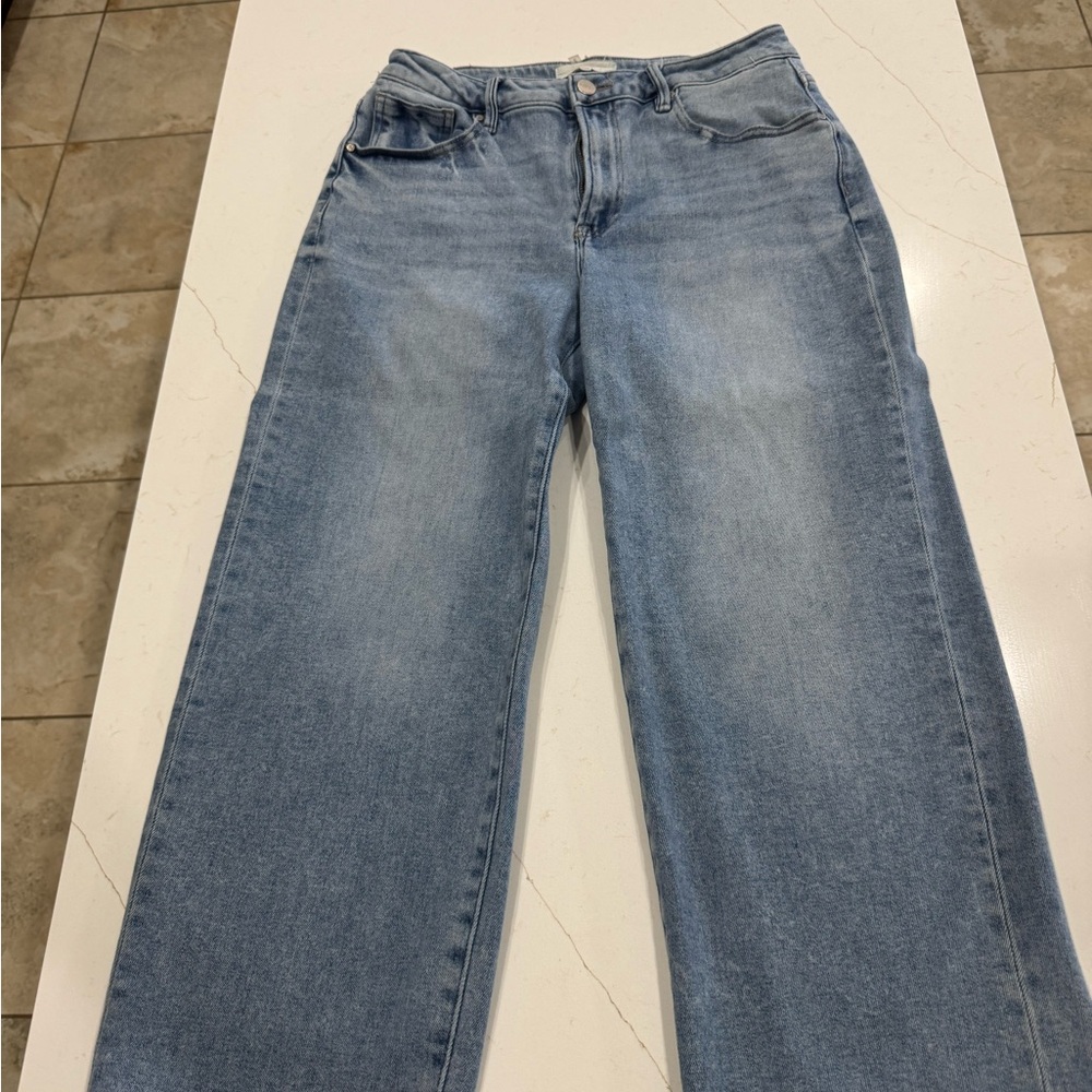 Stylish Light Blue Women's Straight Leg Jeans